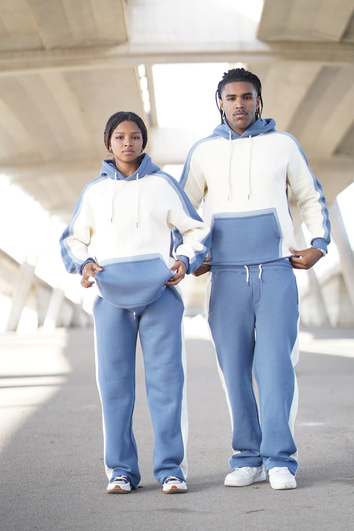 ENSEMBLE COLOR BLOCK HOODIE & JOGGER VERON WOMEN