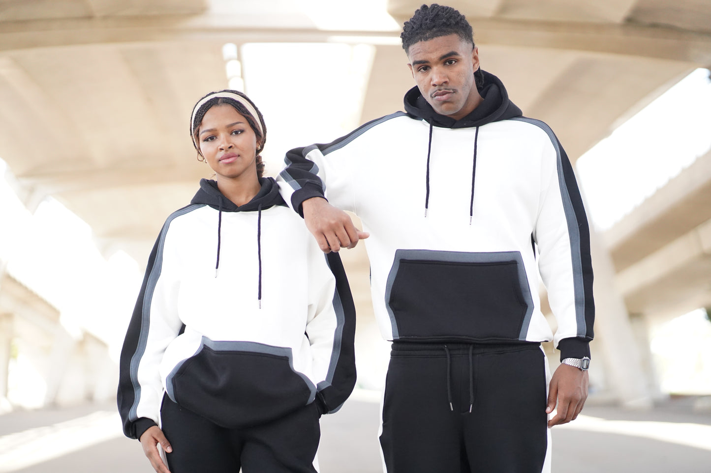 ENSEMBLE COLOR BLOCK HOODIE & JOGGER VERON WOMEN