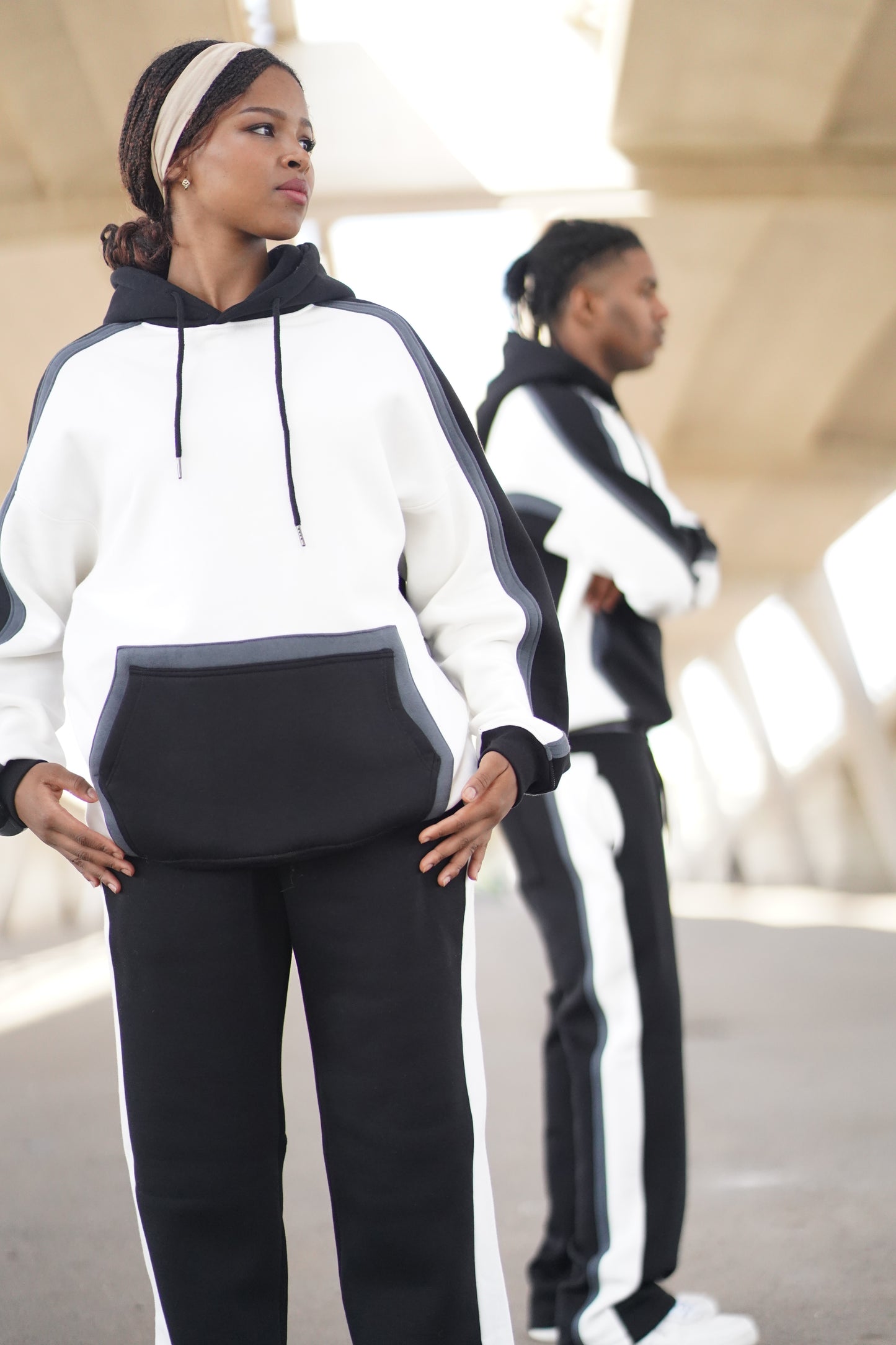 ENSEMBLE COLOR BLOCK HOODIE & JOGGER VERON WOMEN