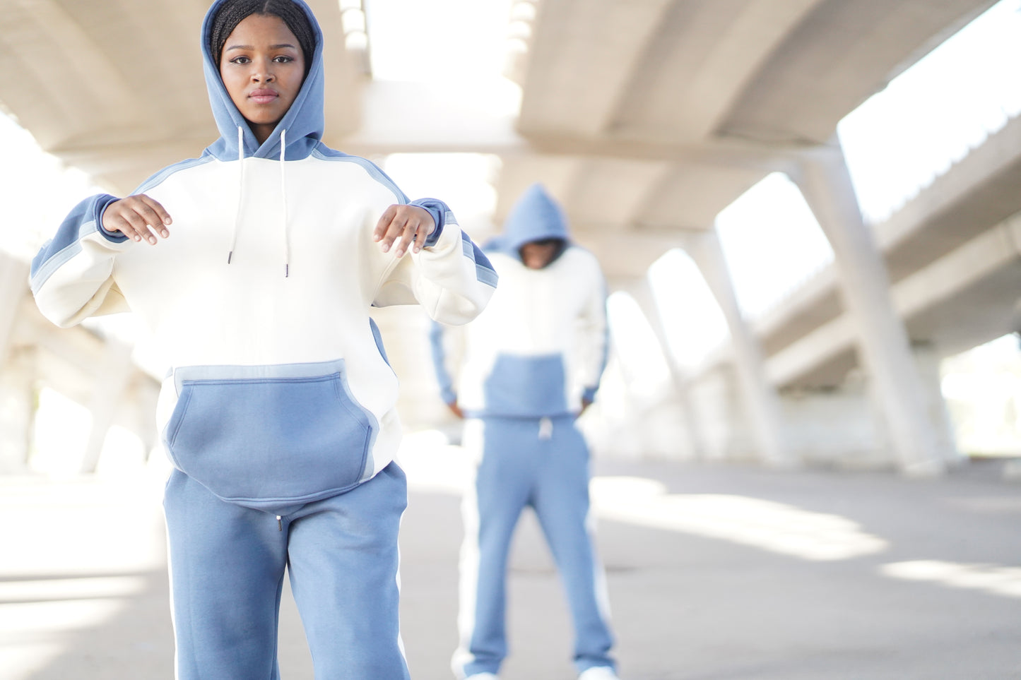 ENSEMBLE COLOR BLOCK HOODIE & JOGGER VERON WOMEN